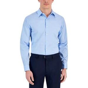 Club Room Men's Regular Fit Dress Shirt Light Blue 18-18.5 XXL